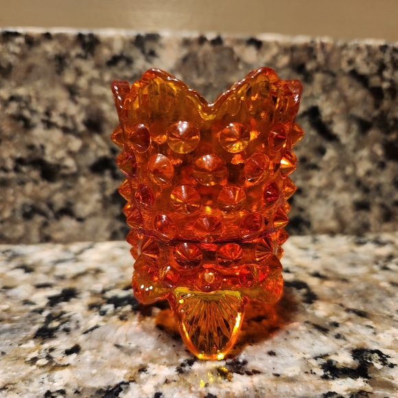 Fenton Amberina Hobnail Toothpick Holder - Picture 11 of 16